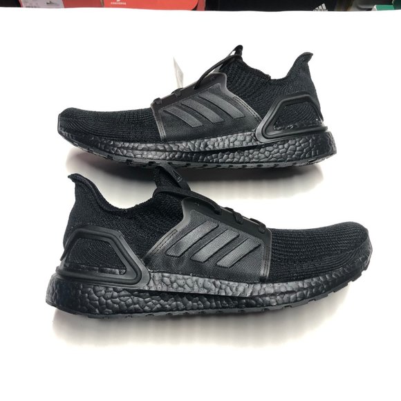 adidas Ultraboost 19 Triple Black Mens Shoes - Picture 2 of 5